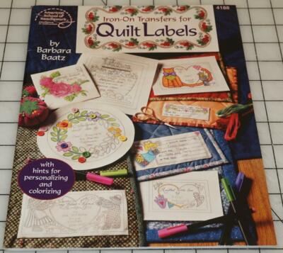 IRON-ON TRANSFERS FOR QUILT LABELS BY BARBARA BAATZ #4188