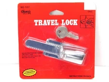 NOS! GUARD SECURITY TRAVEL CASE KEYED LOCK, SHOWCASE, CHROME, #107