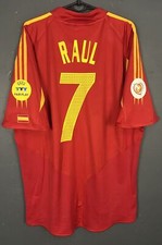 RAUL #7 VINTAGE MENS SPAIN 2004/2005 ESPANA SOCCER FOOTBALL SHIRT JERSEY SIZE XL