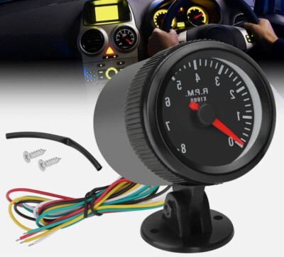 2'' 52mm Universal Car Tachometer Gauge Meter with LED Shift Light 0-8000 RPM 12V