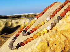 The "Aria" Necklace / Baltic Amber Necklace with Labradorite Jewellery 