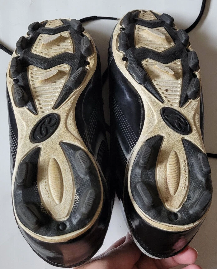 Botines de fútbol Rawlings juveniles talla 3 niños Sao Paulo negros usados Foto 4 de 4