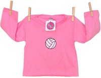 Volleyball Shirt 12-month Long Sleeve Pink Sports Team Baby Cheerleader Monogram Volleyball Shirt 12-month Long Sleeve Pink Sports Team Baby Cheerleader Monogram