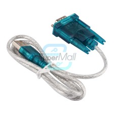 USB to RS232 Serial Port 9 Pin DB9 Cable Serial COM Port Adapter Convertor Blue