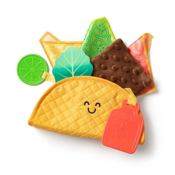 Melissa Doug Multi Sensory Soft Taco Fill Spill Infant Toy NEW