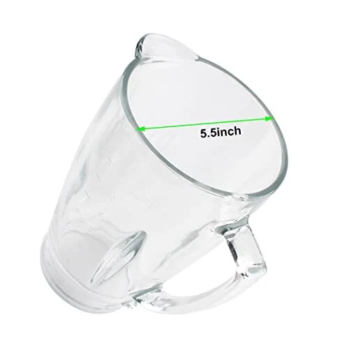 Felji Tarro de Vidrio de Repuesto con Tapa Inferior Base de Tarro, Hoja para Oster Pro 1200 Foto 3 de 4