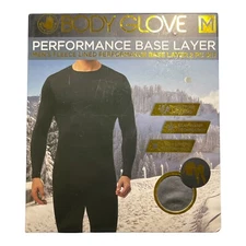 Body Glove Fleece Lined 2 PC Fleece Lined Insulated Warm Baselayer Sz Med Gray