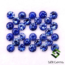 3 mm Natural Blue Sapphire Round Cut 3.82 CTS Lot 30 Pcs Calibrated Loose Gems