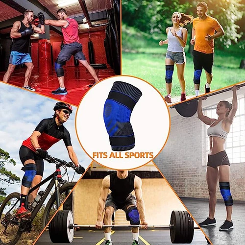 Knee Brace Compression Sleeve Support with Gel Pad Side Stabilizers Patella Wrap - Picture 12 of 57