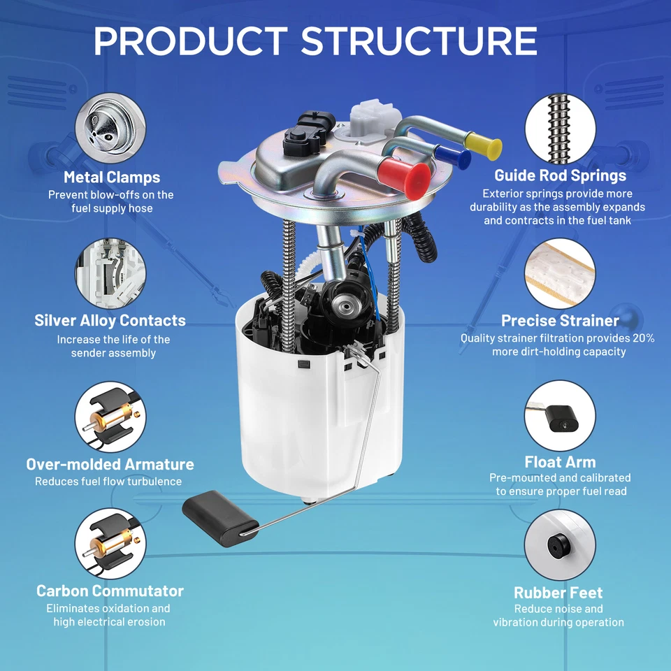 Bomba de combustible para Cadillac Escalade 2004-2007 eléctrica con unidad de envío de combustible Foto 3 de 4