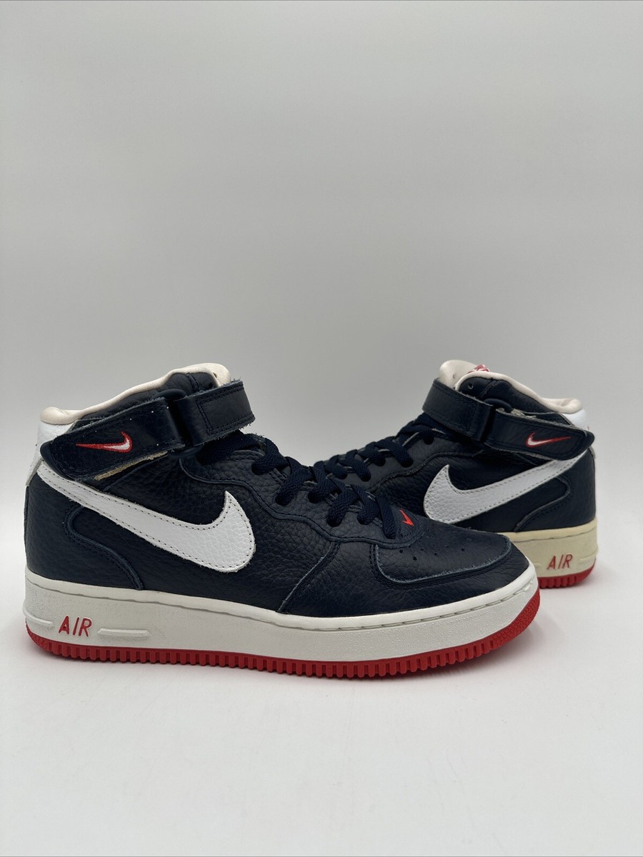Nike Air Force 1 Sc Mid Blue Red White USA 2000 Size 8.5 Nike Air Force 1 Sc Mid Blue Red White USA 2000 Size 8.5