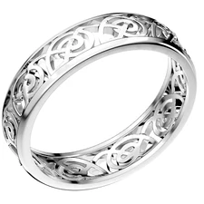 US Jewels Ladies 6mm 925 Sterling Silver Celtic Love Knot Ring