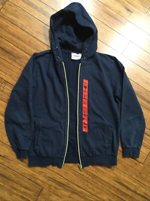 Iceberg Girls Full Zip Cotton Hoodie Size XXL (164 cm), dark blue