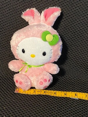 Ty Hello Kitty 6'' By Sanrio Easter Pink Bunny