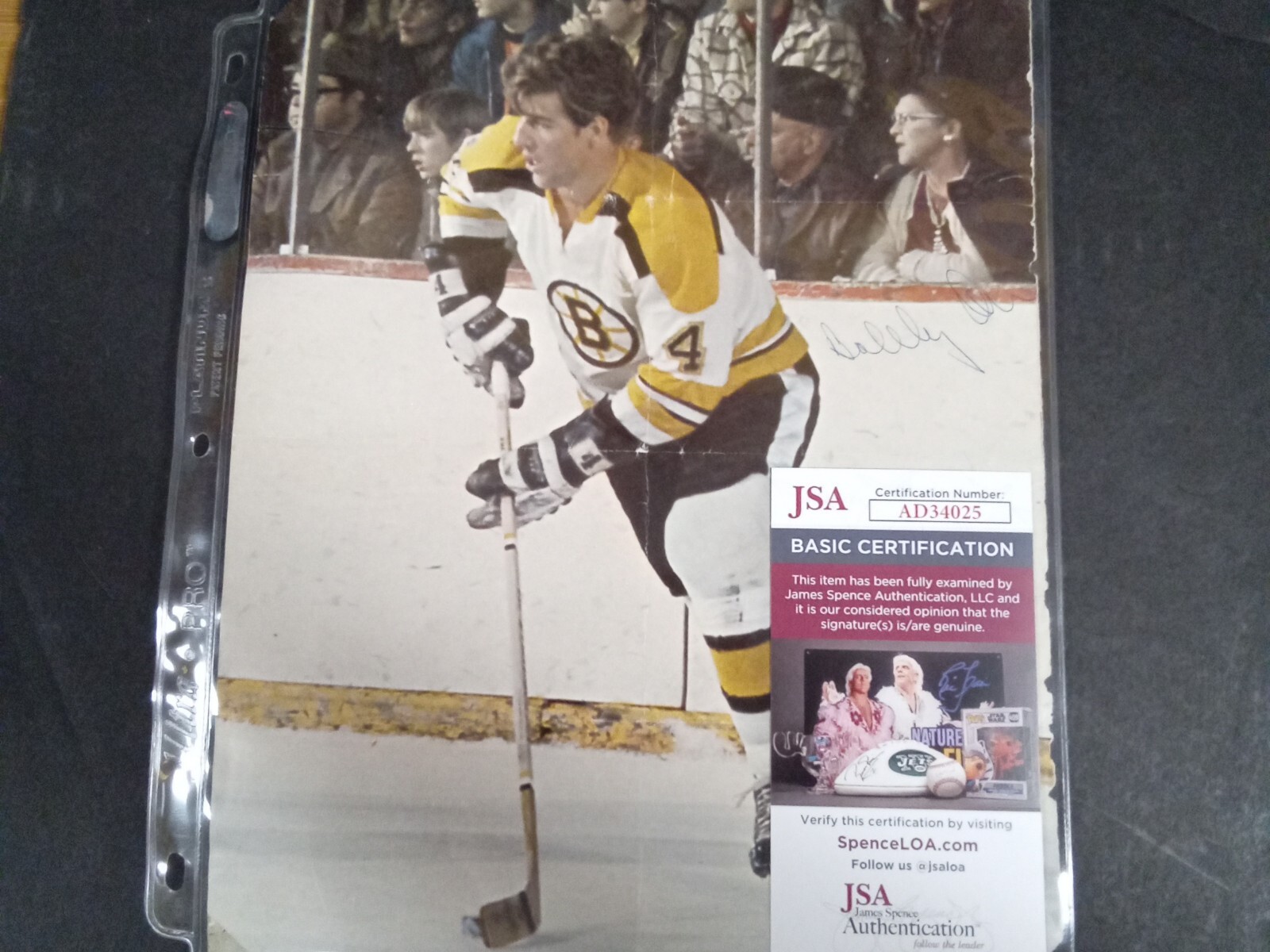 Bobby Orr Autographed Signed Boston Bruins Color Magazine Photo JSA Certified Hockey Memorabilia-1 # 