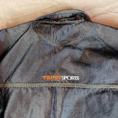 Vintage Y2K Jean Jacket Mens Extra Large XL Gray Denim Hip