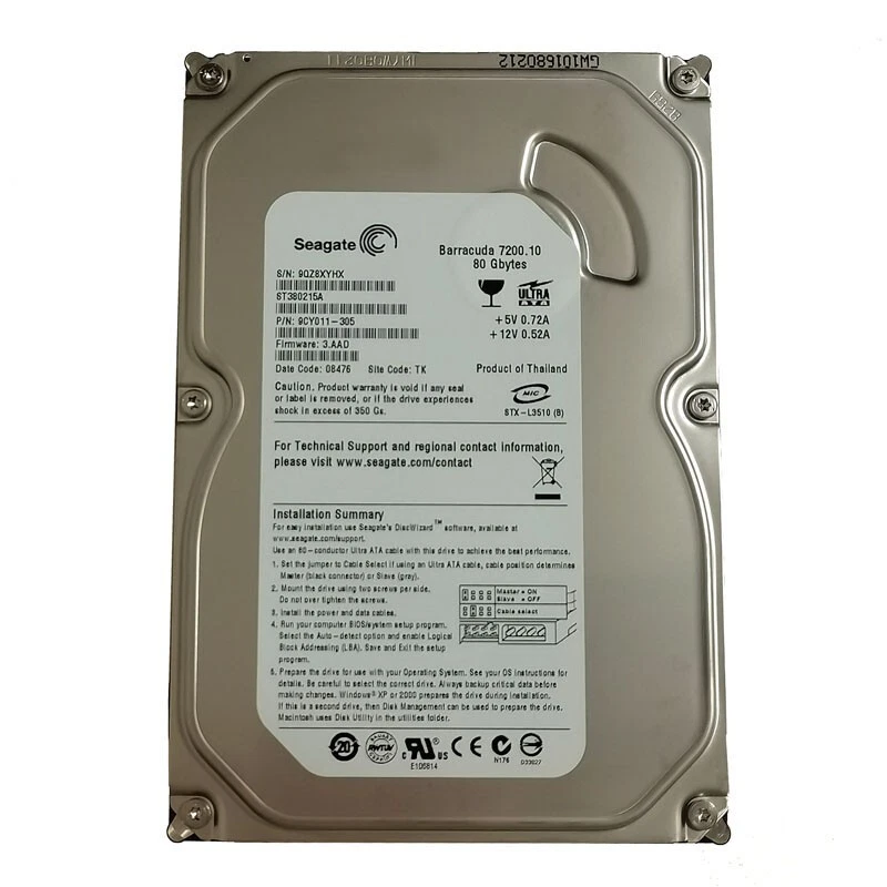 Seagate 80 GB Internal Hard Disk Drives for sale | eBay