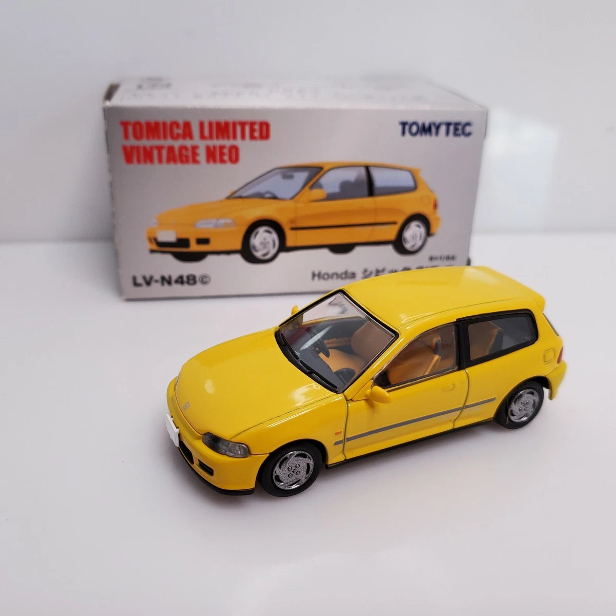Rare Tomica Limited Vintage Neo Honda Civic SiR II EG6 Yellow LV-N48c Japan