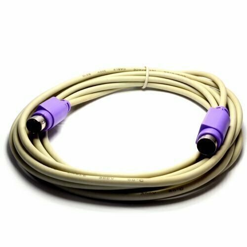 PS2 Keyboard Purple Extension Cable 6 pin Plug to Female Socket 3m - Picture 6 of 12
