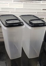 TUPPERWARE Modular Mates XL Cereal  Keeper STORER  GET 2 CONTAINERS NEW IN BLACK