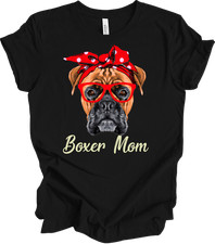 Boxer Mom T-Shirt Cute Dog Lover Gift for Women