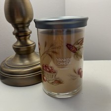Yankee Candle Harvest Candle Large Jar, Designer Jar w/Metal Lid Deerfield Label