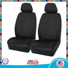 Auto Drive 2 Piece Low Back Gel Cooling Car Seat Cover Black Universal Fit
