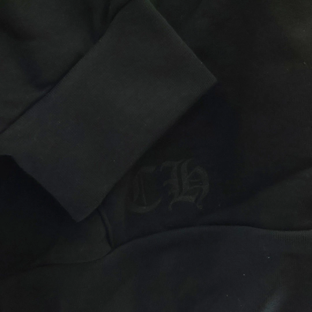 Felpa con cappuccio Chrome Hearts SWTSHRT HD zip Osaka posteriore ferro di cavallo pugnale nera usata 61cfa