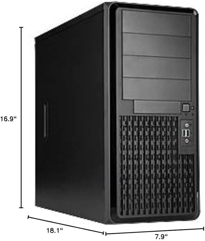 In-Win PE689.U3 ATX Mid Tower Case – 4/1/5 Bays USB 3.0 Audio No PSU Black - Image 2 of 4
