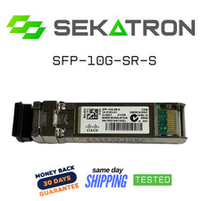    Cisco SFP-10G-SR-S   10GBASE-SR SFP   850nm MMF LC Duplex   Tested  