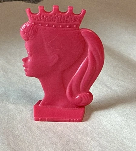 Vintage Pink Barbie Token Barbie Queen of the Prom Replacement Game Piece Head