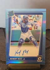 2021 Donruss Optic - Rookie Signatures Keibert Ruiz #RRS-KR Light Blue Prizm /35