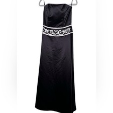 Scott McClintock Formal Strapless Gown with Embellished Waist Trim Size 8