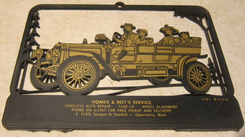 Vintage Advertising  Plastic Wall Plaque  HOMER & ROY'S SERVICE OPPORTUNITY WA