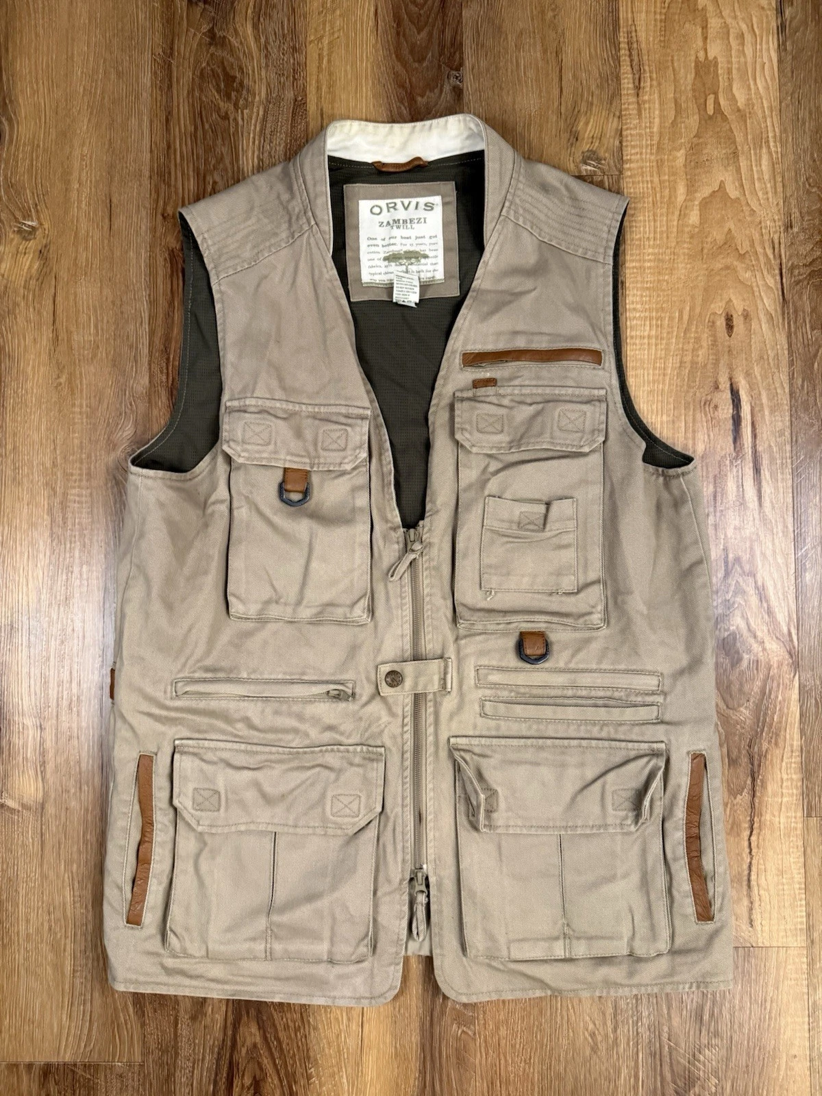 Vintage ORVIS Mens M Zambezi Twill Utility Safari Hunting Fishing Vest