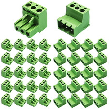 20 Pairs 3 Pin 5.08Mm PCB Mount Phoenix Type Connector with Plug