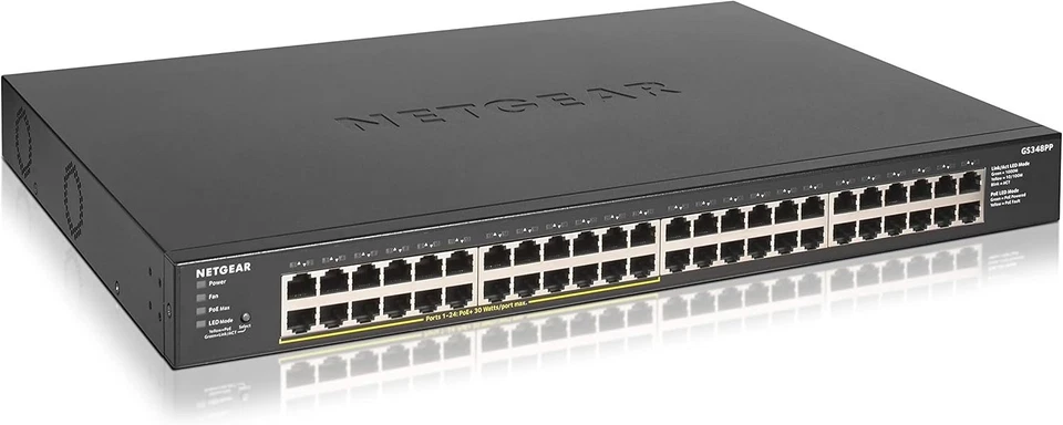 NETGEAR GS348PP - 48-Port Gigabit Ethernet Unmanaged Essentials PoE+ Switch - Bild 1 von 2
