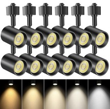 12 Pack Dimmable LED Track Light Heads, 5 Colors, 800Lm, Flicker Free