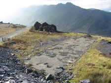Photo A2 Looking back onto the C3 incline drum house, Dinorwic Quarry Na c2014