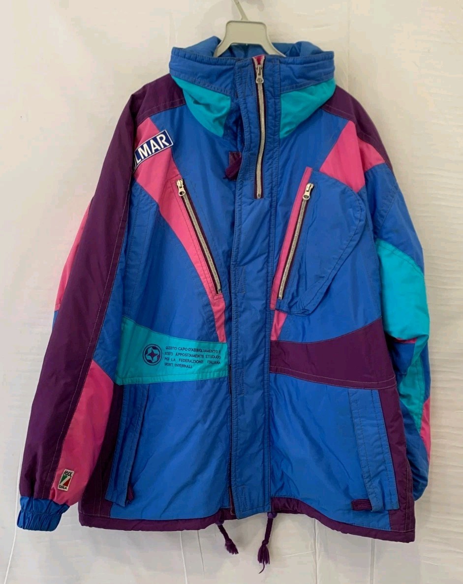 Vintage 90s Colmar FISI Ski Jacket Mens XL Italy Team Colorblock
