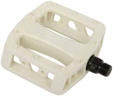 SE Bikes 12 O'Clock 9/16" Nylon Pedals - Sleek Low Profile, Superior Grip, White