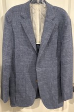 Suitsupply Havana Blazer Men's 42R Slim E Thomas Blue Wool Linen Silk Cashmere