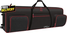 88 Key Keyboard Case with Wheels Interior: 57.2X18.2X6.8 Padded Rolling Piano...