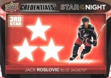 Jack Roslovic 2021-22 Upper Deck Credentials #3S-5 Third Star Blue Jackets