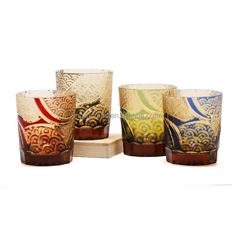 High-end Hand Engraved Whisky Glass Set for Collection Party Use-image