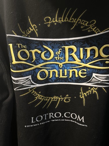 Lord Of The Rings Online 5 Zipper Hoodie New Size XL RARE 2012 - Picture 5 of 5