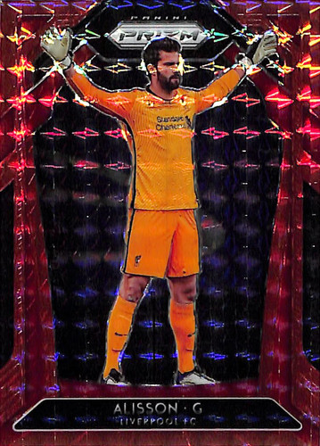 Alisson [Red Mosaic Prizm] #241 2020 Panini Prizm Premier League card