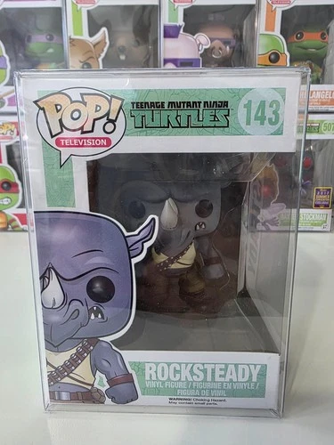 Funko Pop New TMNT Teenage Mutant Ninja Turtles Rocksteady #143 Figure with case