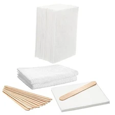  27 Pieces Wood Wax Applicator, Includes 15 White Non-Woven Pads 2 Terry Cloth 