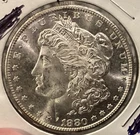 1880-S Morgan Silver Dollar $1 GEM BU UNC High Grade Blast White